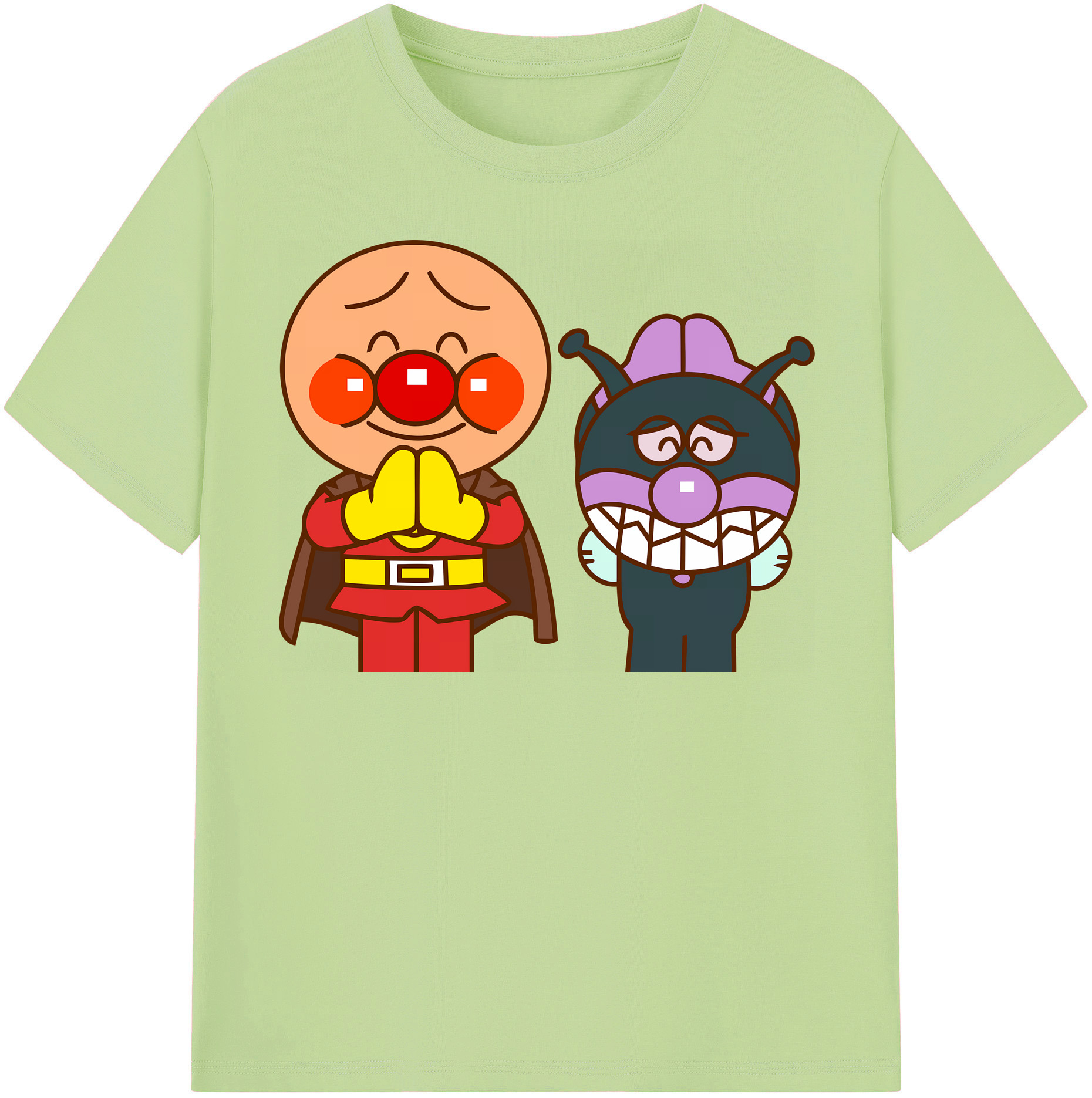 （画像用） アンパンマン Anpanman 綿100％半袖Tシャツ（フロントプリント）